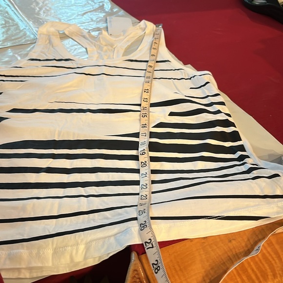 Fabletics 2XL Aventura TANK TOP new White black stripes Racerback WOMENS cotton - Picture 10 of 14